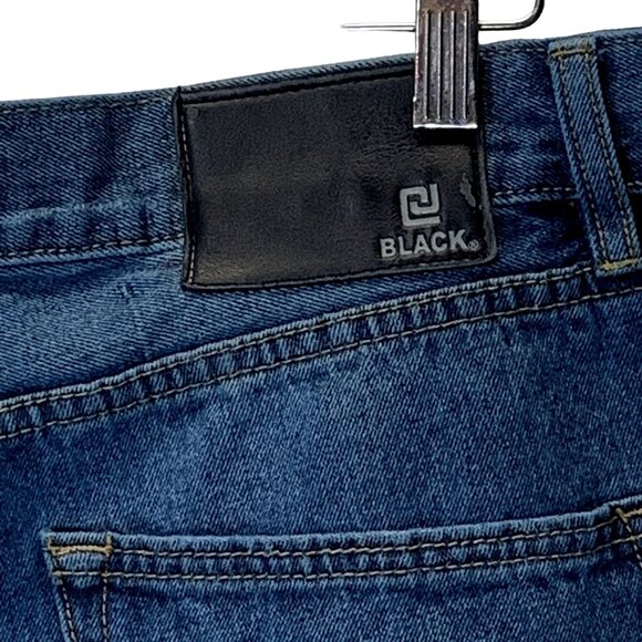 CJ Black Buckle Slim Jeans Mens 38/32 Destroyed Distressed High Rise Medium Wash - Picture 8 of 12
